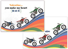 Valentine's Day Exchange Cards by Little Lamb Designs (Dirt Bike )